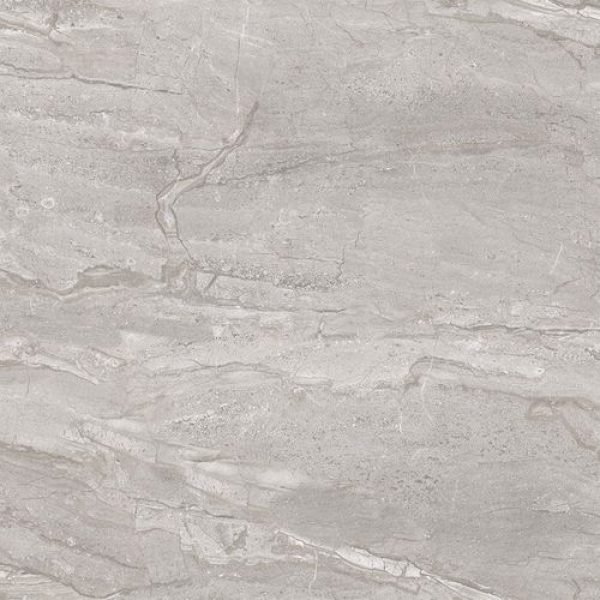 Salerno Grey Gloss Marble Effect Porcelain Floor Tile - 607mm x 607mm 